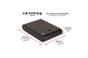 Image of Tracker Safe Single Pistol Safe-Biometric Lock, 10.75in, Black, SPS-03B
