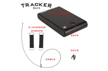 Image of Tracker Safe Single Pistol Safe-Biometric Lock, 12.6in, Black, SPS-04B