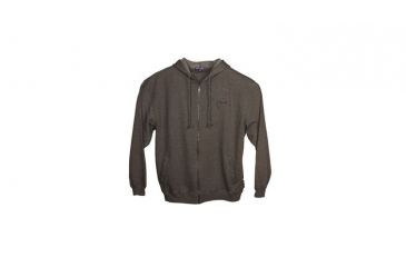 Image of Trijicon Fleece Full-Zip Hooded Sweatshirt w/ Trijicon Logo, Grey, Small AP51S