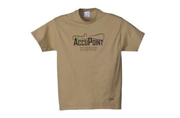 Image of Trijicon Short Sleeve Graphic T-Shirt w/AccuPoint Tagline - Small, Sand AP40S