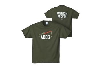 Image of Trijicon Short Sleeve Graphic T-Shirt w/Freedom Tagline - XXXL, Olive AP42XXXL