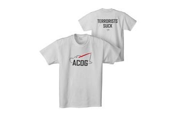 Image of Trijicon Short Sleeve T-Shirt with Terrorist Tagline, White, X-Large AP44-XL