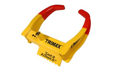 Image of Trimax Deluxe Universal Wheel Chock Lock, Yellow/Red, 10,5in 4010217