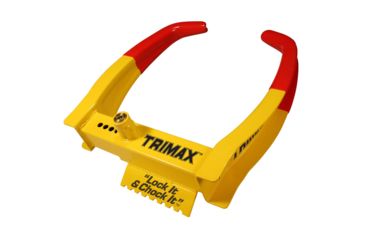 Image of Trimax Deluxe Universal Wheel Chock Lock, Yellow/Red, 11,25in 4010218