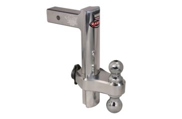 Image of Trimax Razor 12in Aluminum Adjust Hitch-Dual Ball w/ Keyed Alike Ball Mount, Receiver Lock, Double Tow Balls 4010225