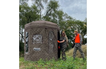 Image of Trophy Treestands Dlux Blind, Trophy Bark Pattern - Brown, 7ft, TT818