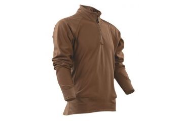 Image of Tru-Spec 24-7 Cross-Fit 1/4 Zip Grid Fleece Shirt, COYOTE, XL 2424006