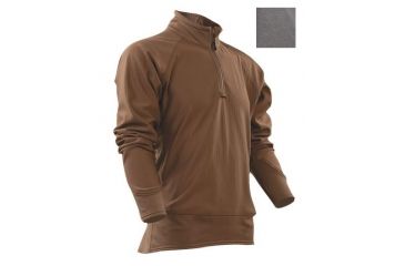 Image of Tru-Spec 24-7 Cross-Fit 1/4 Zip Grid Fleece Shirt, GREY, S 2429003