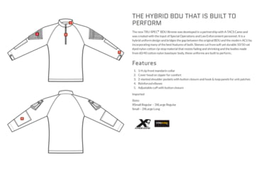 Image of TRU-SPEC A-TACS Xtreme BDU 1/4 Zip Combat Shirt - Mens, A-Tacs Ix, Extra Small, Regular, 1777002