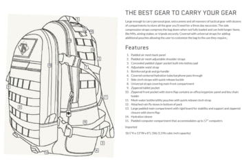 Image of Tru-Spec Elite 3-day Backpack, Black, 4806000