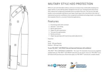 Image of TRU-SPEC H2O Proof Trouser - Mens, Black, 2XL, Regular, 2046007