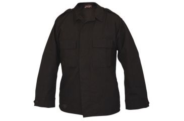 Image of Tru-Spec Poly/Cotton Rip-Stop Tactical Uniform Shirt, Long Sleeve, Black, XLR 1338006