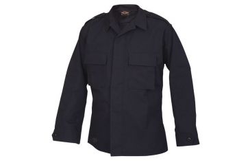 Image of Tru-Spec Poly/Cotton Rip-Stop Tactical Uniform Shirt, Long Sleeve, Navy, SR 1334003