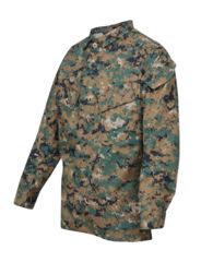 Image of Tru-Spec PolyCotton Twill Battle Shirt, Woodland Digital, Small, Reg Length 1928003