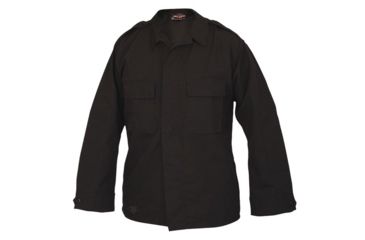 Image of Tru-Spec Poly/Cotton Rip-Stop Tactical Uniform Shirt, Long Sleeve, Black, XLL 1338026