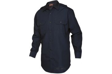 Image of Tru-Spec Tact Dress Shirt, TRU Navy P/C R/S Long Sleeve, Extra Large Long 1413026