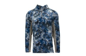 Image of TrueTimber DeepLedge 1/4 Zip - Mens, Viper Aqua/Drizzle, Medium, 0622-Viper Aqua/Drizzle - M