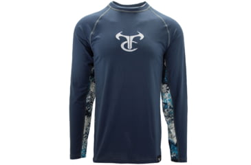 Image of TrueTimber RipWater Long Sleeve Crew - Mens, Steel Blue/Rift, 2XL, 0793-Steel Blue/Rift - 2XL