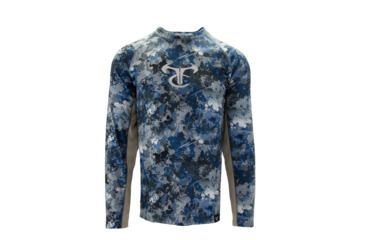 Image of TrueTimber RipWater Long Sleeve Crew - Mens, Viper Aqua/Drizzle, Extra Large, 0690-Viper Aqua/Drizzle - XL