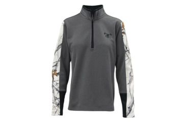 Image of TrueTimber TTC Logo Left Chest Polar Fleece 1/4 Zip - Womens, Charcoal Gray /Conceal Snow, Small, 0383-S