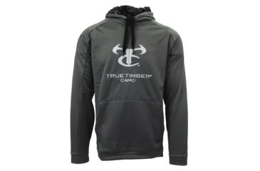 Image of TrueTimber TTC Logo Perfomance Hoodie - Mens, Charcoal Gray/Viper Upban, Medium, 0379-M