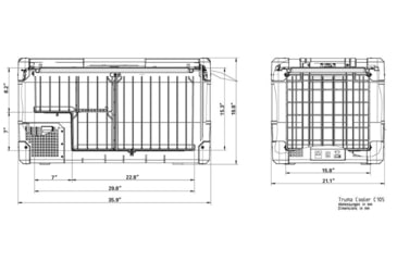 Image of Truma Cooler C105 Single Zone Portable Fridge/Freezer, Earth Green, 105 liter, 45005-06