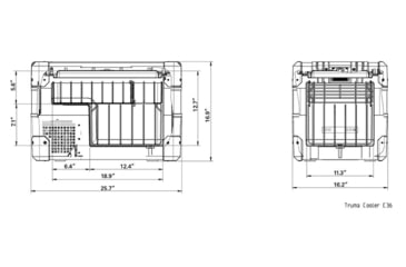Image of Truma Cooler C36 Single Zone Portable Fridge/Freezer, Earth Green, 36 liter, 45005-02