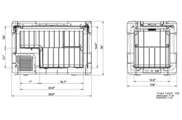 Image of Truma Cooler C60 Single Zone Portable Fridge/Freezer, Earth Green, 60 liter, 45005-04