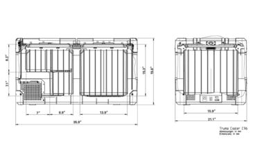 Image of Truma Cooler C96DZ Dual Zone Portable Fridge/Freezer, Earth Green, 96 liter, 45105-02