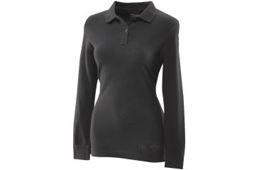 Image of Tru-Spec Polo Shirt, 24-7 Ladies Classic Black Long Sleeve, S 4474003