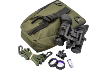 Image of TRYBE Optics NVG-50 Dual 1x White Phosphor Tube Night Vision Goggle, Gen 3, Black, NVG50W