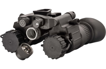 Image of TRYBE Optics NVG-50 Dual 1x19mm White Phosphor Tube Night Vision Goggle, Gen 3, Min 1600+ FOM, 64-72 lp/mm, Black, TRYBENVG50W
