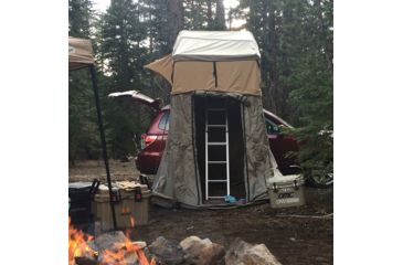Image of Tuff Stuff Overland Rooftop Tent &amp; Annex Room 3 Person Ranger Overland Sand, Sand Tent/Black Cover, NSN N, TS-RTT-ANX-RAN
