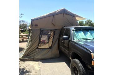 Image of Tuff Stuff Overland Rooftop Tent &amp; Annex Room 3 Person Ranger Overland Sand, Sand Tent/Black Cover, NSN N, TS-RTT-ANX-RAN