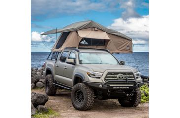 Image of Tuff Stuff Overland Rooftop Tent &amp; Annex Room 3 Person Ranger Overland Sand, Sand Tent/Black Cover, NSN N, TS-RTT-ANX-RAN