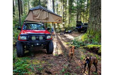 Image of Tuff Stuff Overland Rooftop Tent &amp; Annex Room 3 Person Ranger Overland Sand, Sand Tent/Black Cover, NSN N, TS-RTT-ANX-RAN