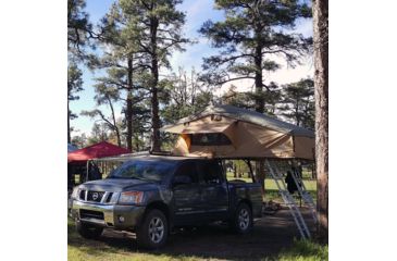 Image of Tuff Stuff Overland Rooftop Tent &amp; Annex Room 5 Person Elite Overland, Sand Tent/Black Cover, NSN N, TS-RTT-ANX-ELT