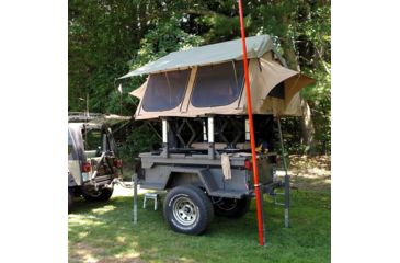 Image of Tuff Stuff Overland Rooftop Tent &amp; Annex Room 5 Person Elite Overland, Sand Tent/Black Cover, NSN N, TS-RTT-ANX-ELT