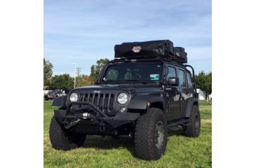 Image of Tuff Stuff Overland Rooftop Tent &amp; Annex Room 5 Person Elite Overland, Sand Tent/Black Cover, NSN N, TS-RTT-ANX-ELT
