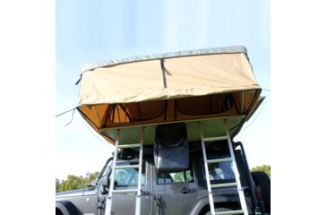 Image of Tuff Stuff Overland Rooftop Tent &amp; Annex Room 5 Person Elite Overland, Sand Tent/Black Cover, NSN N, TS-RTT-ANX-ELT