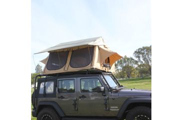 Image of Tuff Stuff Overland Rooftop Tent &amp; Annex Room 5 Person Elite Overland, Sand Tent/Black Cover, NSN N, TS-RTT-ANX-ELT