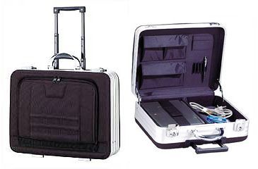 Image of TZ Case MAF518 Aluminum Black Hole Carry-On Size Wheeled Laptop Case MAF-518BH