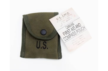 Image of U.S. Spec Canvas First Aid and Compass Pouch, OD Green, RODCOMPOP