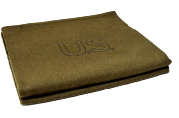 Image of U.S. Spec Military Style Wool Blend Army Blanket, OD Green, 60x80in, ODBL1