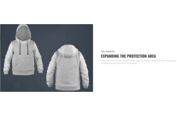 Image of UARM AH Armored Hoodie, Type IIA Threat Level, Grey, S, AHSG-SAAHS2A