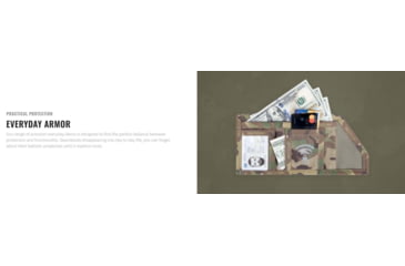 Image of UARM ATW Armored Tactical Wallet, Type IIA Threat Level, Multicam, ATWM