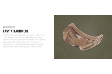 Image of UARM FUH Frontal Up Head Armor, Type IIIA Threat Level, Ranger Green, L, FUHALR