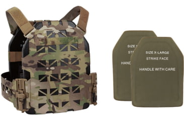 Image of UARM UPC Ultralight Plate Carrier, Multicam, Extra Large, w/ 2 SA3U Level III+ UHMWPE SAPI Armor Plates