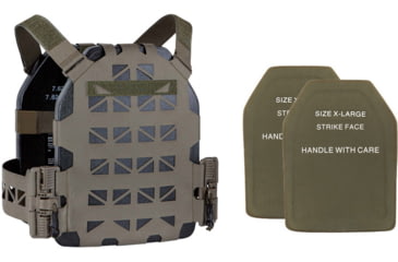 Image of UARM UPC Ultralight Plate Carrier, Ranger Green, Extra Large, w/ 2 SA3U Level III+ UHMWPE SAPI Armor Plates