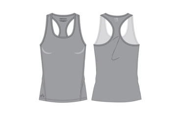 Image of Ultimate Direction Cumulus Racerback Tank W - Womens, Light Gray, XS, 83481924LGY-XS